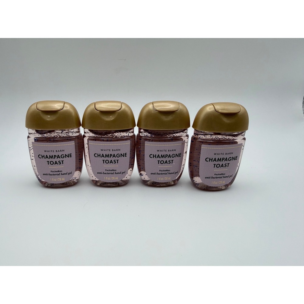 Bath Body Works Champagne Toast PocketBac Hand Sanitizer Gel 4 Pack